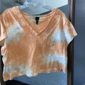 Target the dye cropped tee